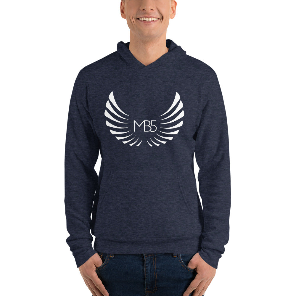 MB5  - Navy & White Logo Fleece Hoodie