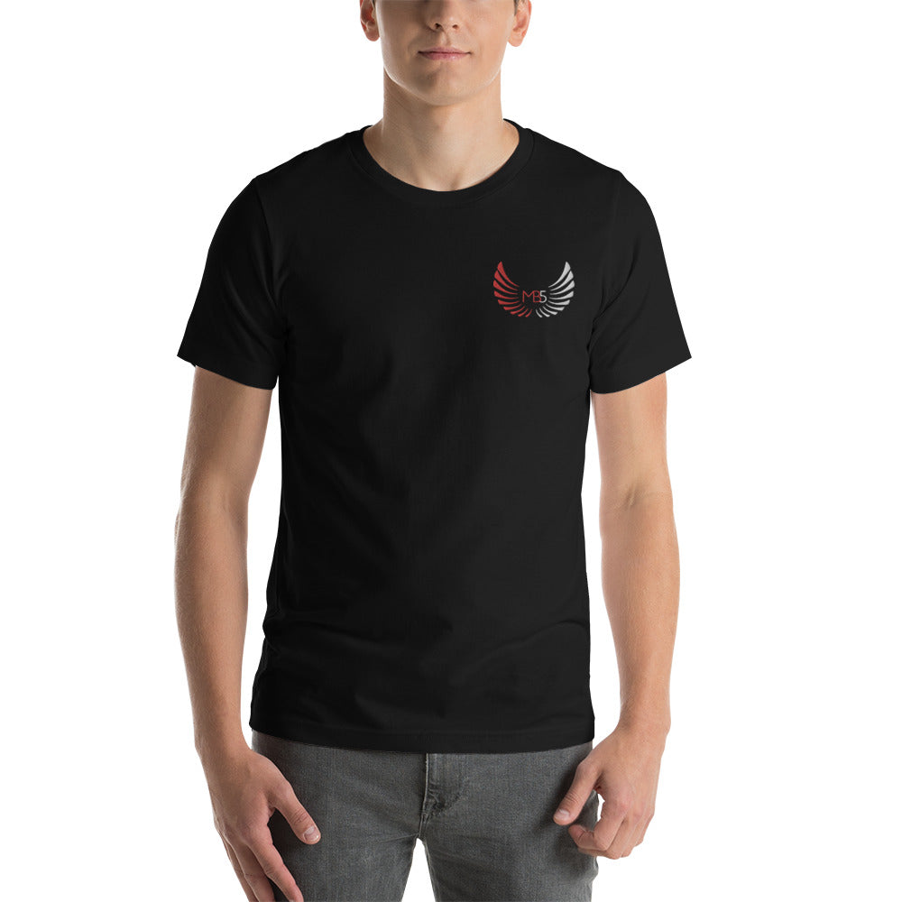 MB5 Logo Embroidered T-shirt - Black/Red/White