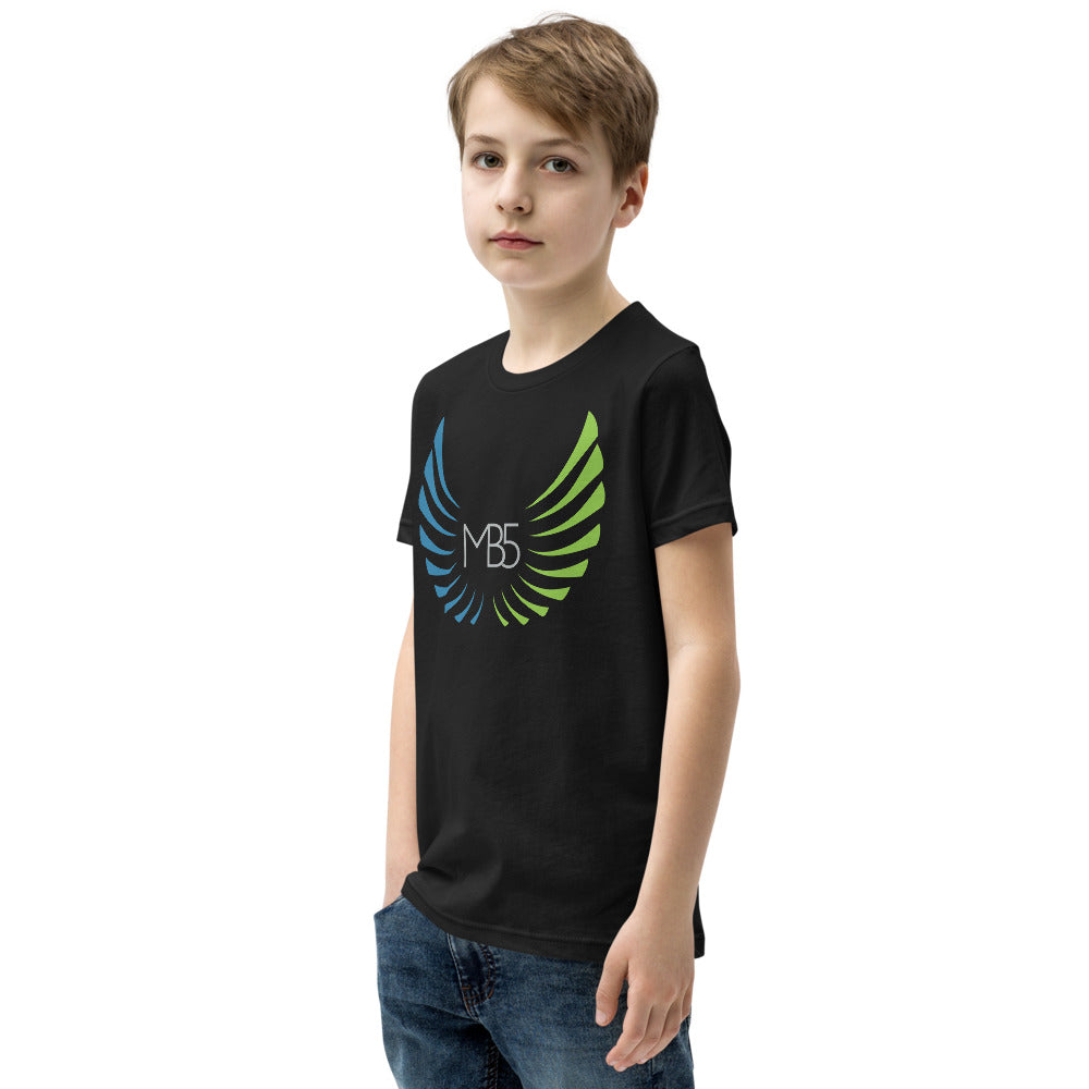 MB5 Navy & Green Unisex Youth Logo T-Shirt