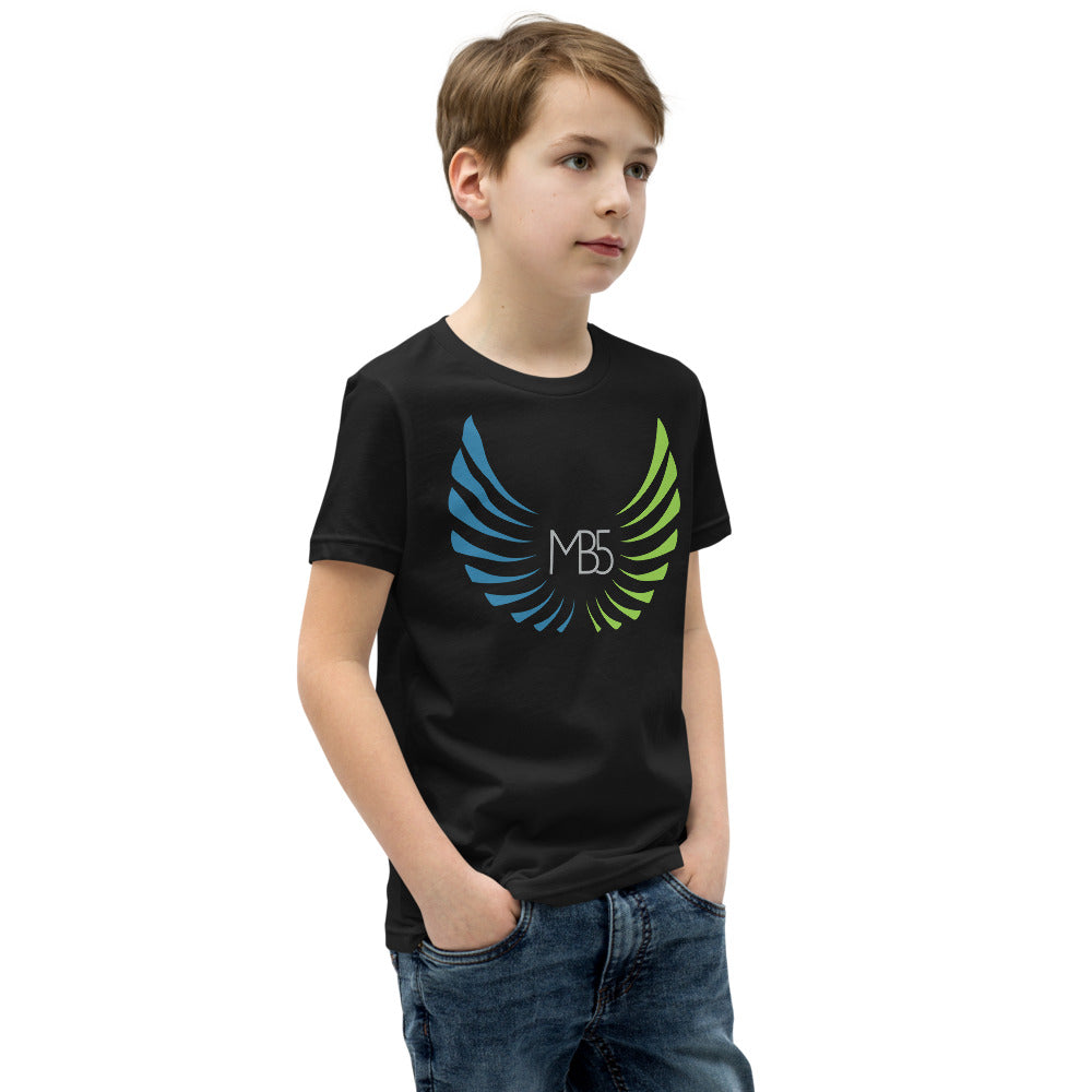 MB5 Navy & Green Unisex Youth Logo T-Shirt