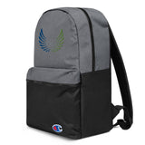 MB5 Navy & Green Embroidered Logo Champion Backpack