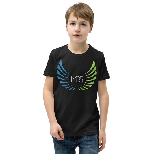 MB5 Navy & Green Unisex Youth Logo T-Shirt